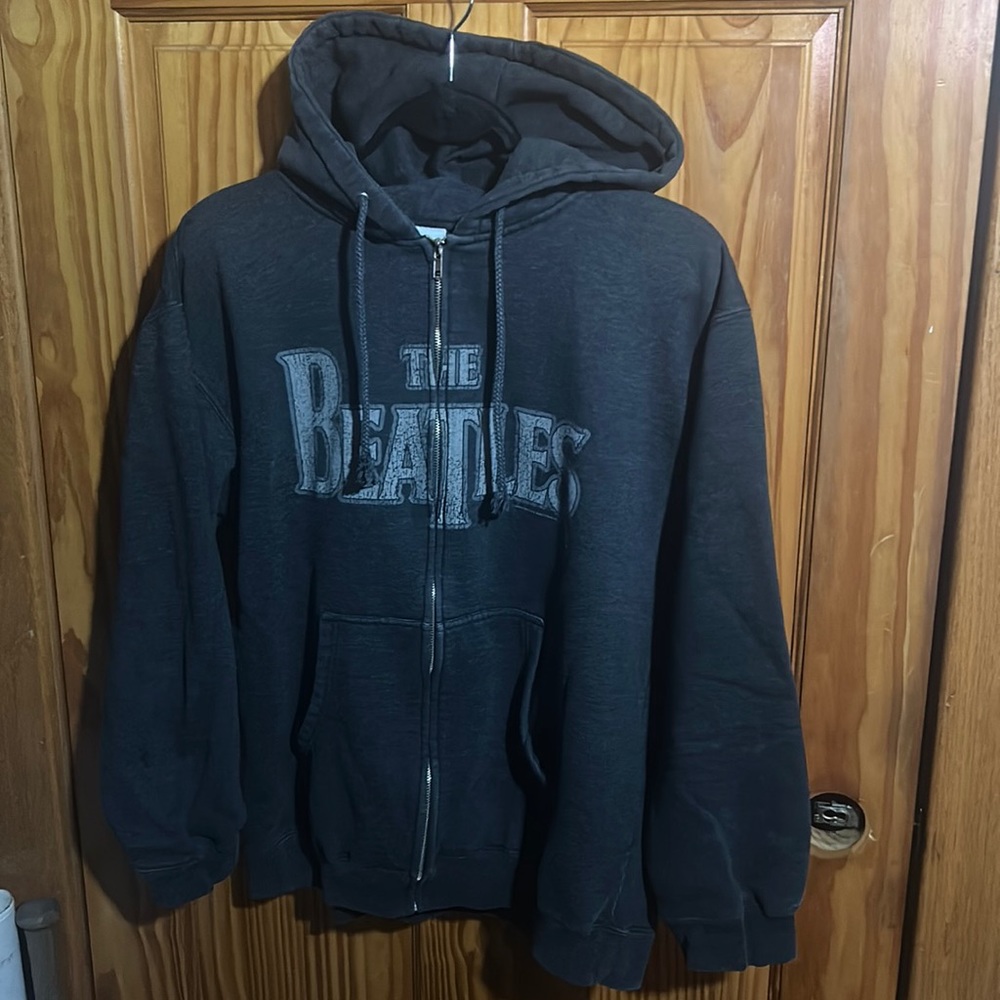 The Beatles Full Zip Hoodie Sweatshirt Unisex Medium Classic Rock Music Apple
